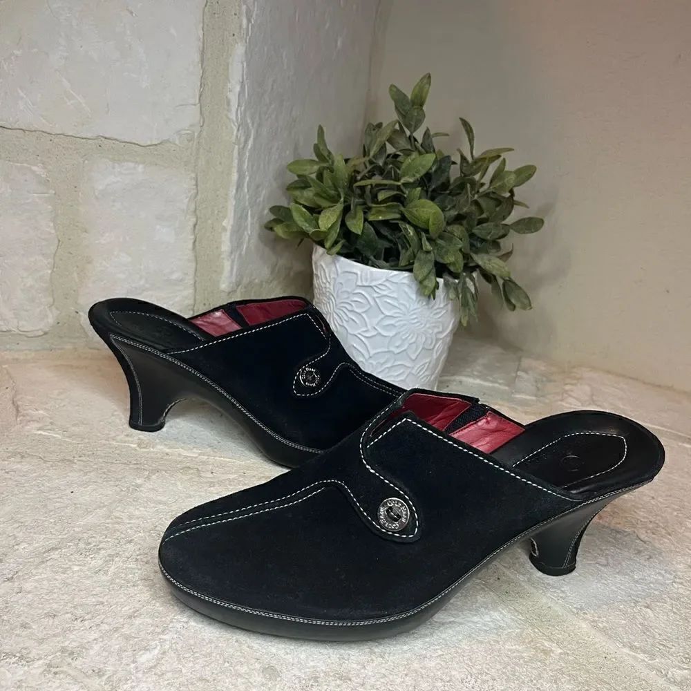 Cole Haan Black Suede Wedges sz 9B